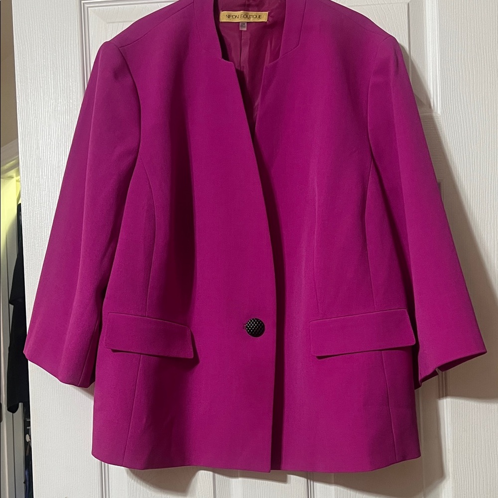 Nipon Boutique Women's Fuchsia Blazer